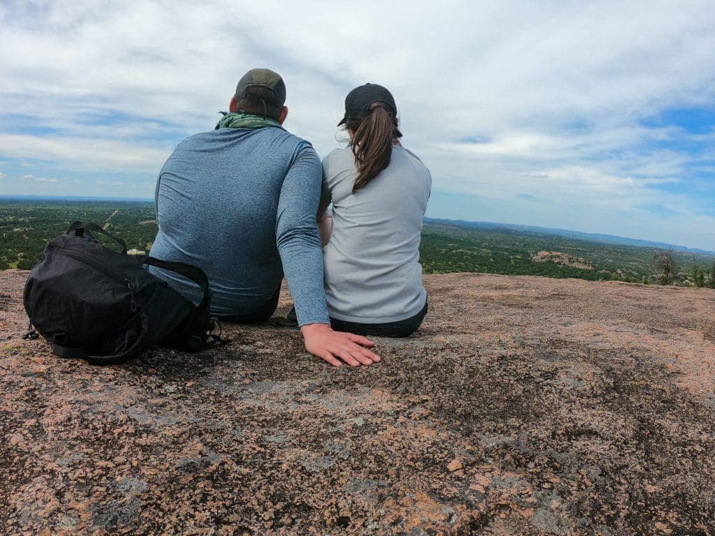 Vic and Gus at national park overlook