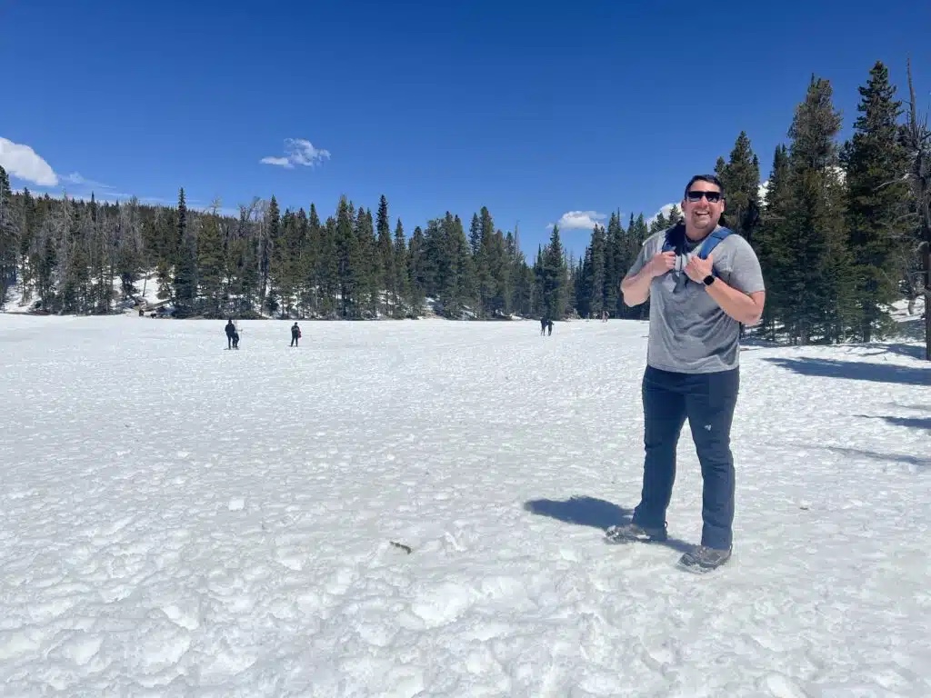 rocky mountain national park frozen bear lake
