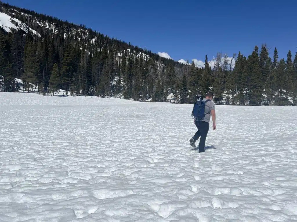 rocky mountain national park frozen bear lake