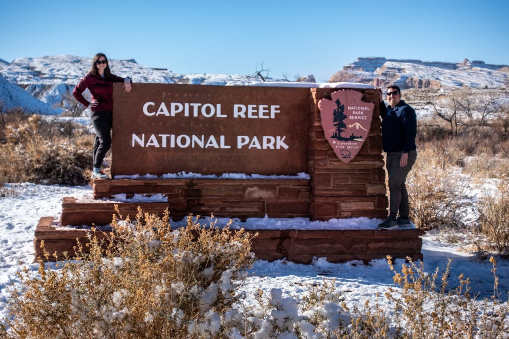 Capitol Reef National Park Entry Sign